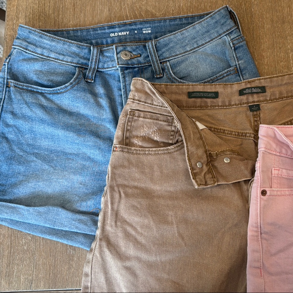Old Navy Denim and Khaki Jeans Trio